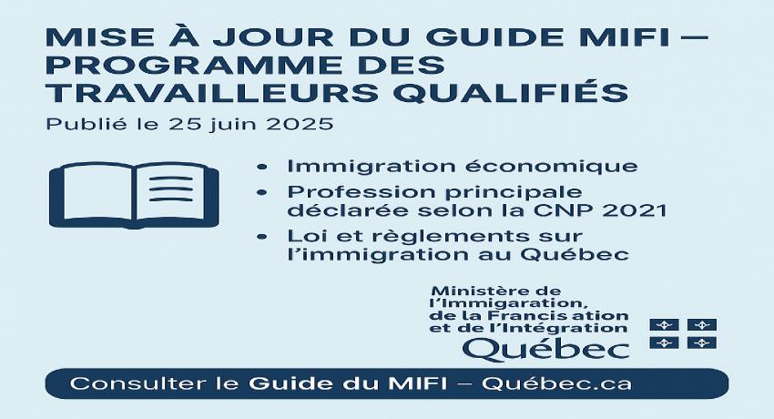 Mise à jour du Guide MIFI – Programme des travailleurs qualifiés